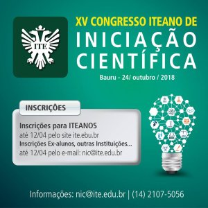 NIC abre inscri��es para o XV Congresso Iteano de Inicia��o Cient�fica