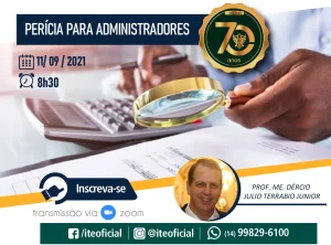 Palestra ensinar sobre percia para administradores