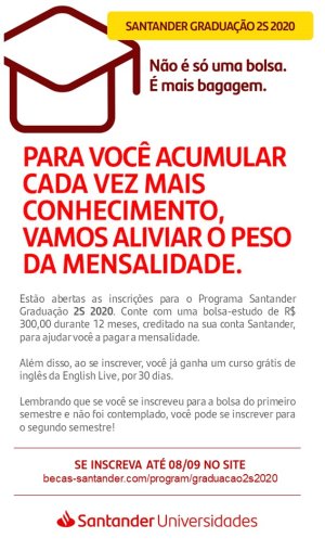 SANTANDER GRADUA��O 2S 2020