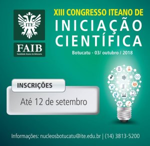 VIII Congresso Iteano de Inicia��o Cient�fica: Aten��o para as novas datas