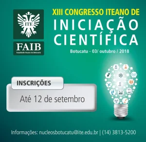 VIII Congresso Iteano de Iniciao Cientfica: Ateno para as novas datas