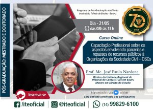 Curso oferecido pela ITE capacita para concess�o de recursos p�blicos