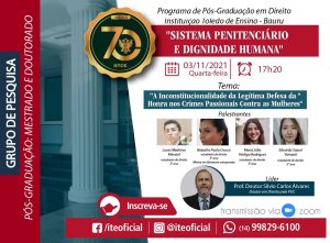 A inconstitucionalidade da leg�tima defesa da honra nos crimes passionais contra as mulheres ser� tema de palestra
