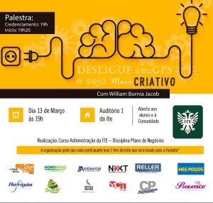 Nesta tera, palestra gratuita aborda criatividade e inovao