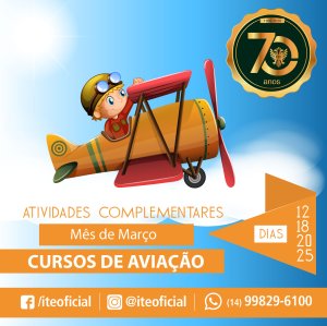 Avia��o: confira as atividades complementares programadas para mar�o