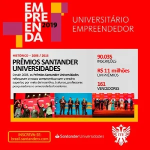 Empreenda Santander recebe inscries at 25 de abril