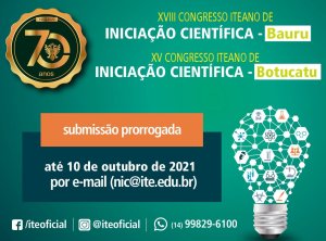 Congresso Iteano de Inicia��o Cient�fica tem submiss�o prorrogada