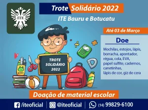 Trote solidrio da ITE segue at 8 de maro