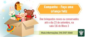 Campanha 'Fa�a uma crian�a feliz' segue at� dia 23