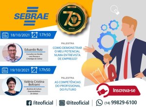 Parceria entre ITE e Sebrae oferece palestras sobre mercado de trabalho�