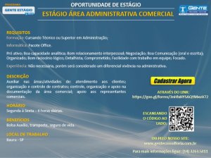 Vaga para est�gio em Administra��o