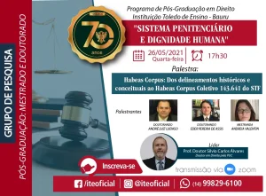Palestra analisar o habeas corpus nesta quarta
