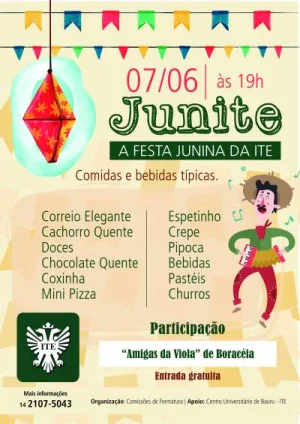 Junite, o 'arrai' da ITE, acontece nesta quarta-feira em Bauru