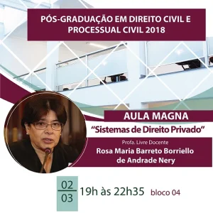Ps: Aula Magna conta com presena de Rosa Maria Barreto de Andrade Nery