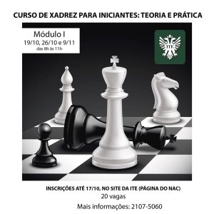 Curso de xadrez: inscri��es seguem at� quinta