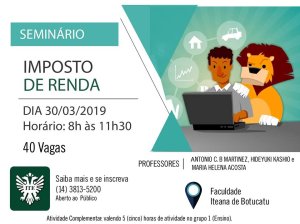 ITE abre inscri��es para semin�rio sobre Imposto de Renda