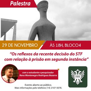 ITE realiza palestra sobre pris�o em 2� inst�ncia