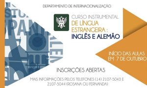 Abertas as inscri��es para os cursos de ingl�s e alem�o
