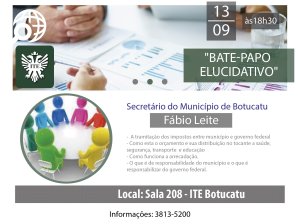 Secret�rio municipal de Botucatu realiza 'Bate-papo elucidativo' na ITE