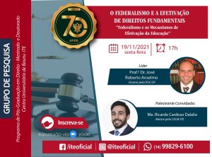 O Federalismo na educa��o ser� tema de palestra