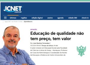 'Educa��o de qualidade n�o tem pre�o, tem valor'