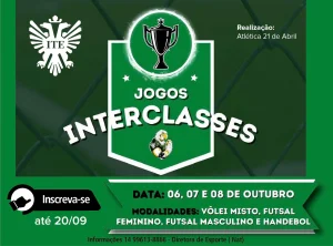 Abertas as inscries para o 'Interclasses 2022'&nbsp;
