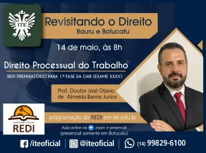 Direito Processual do Trabalho ser tema da prxima edio do Redi