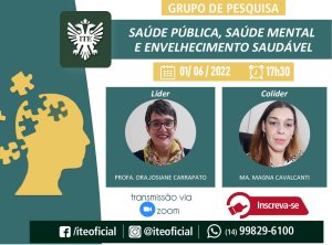 Palestra abordar� a sa�de mental&nbsp;nesta quarta