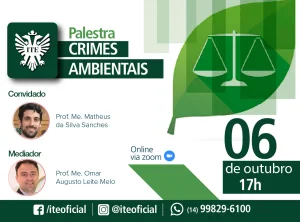 Palestra destaca os crimes ambientais&nbsp;