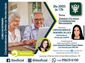 O Estatuto do Idoso ser� tema de palestra nesta sexta&nbsp;