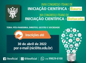 �Congresso Iteano de Inicia��o Cient�fica: confira o cronograma �