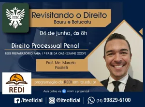 Redi: sbado tem Direito Processual Penal