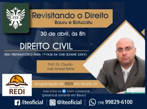 Redi: Sbado tem Direito Civil&nbsp;