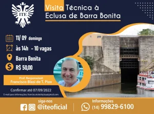 H vagas para visita tcnica  eclusa de Barra Bonita