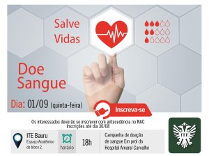 ITE realiza campanha de doa��o de sangue em prol do Hospital Amaral Carvalho
