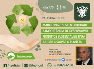 Palestra destaca o marketing e a sustentabilidade