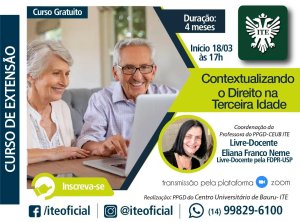 ITE oferece curso sobre no��es gerais de Direito para a terceira idade&nbsp;