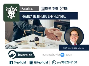 Direito Empresarial ser tema de palestra nesta quarta&nbsp;