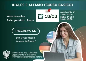 Prorrogadas as inscries para os cursos de ingls e alemo da ITE