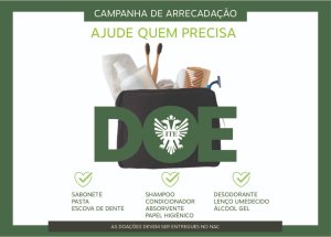 Campanha arrecada produtos de higiene pessoal