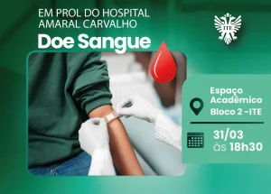 Doa��o de sangue beneficiar� HAC
