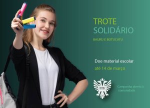 Trote Solid�rio da ITE arrecada material escolar em Bauru e Botucatu