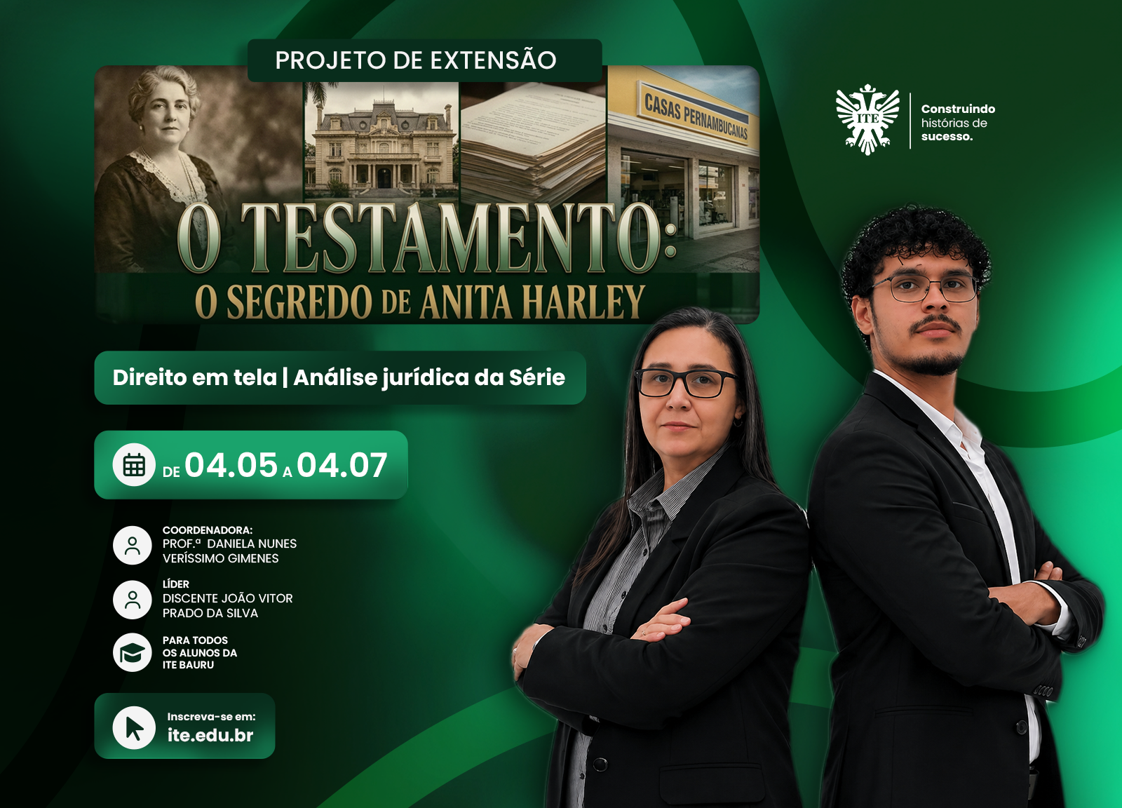 'Direito em tela' analisa o document�rio 'O Segredo de Anita Harley'