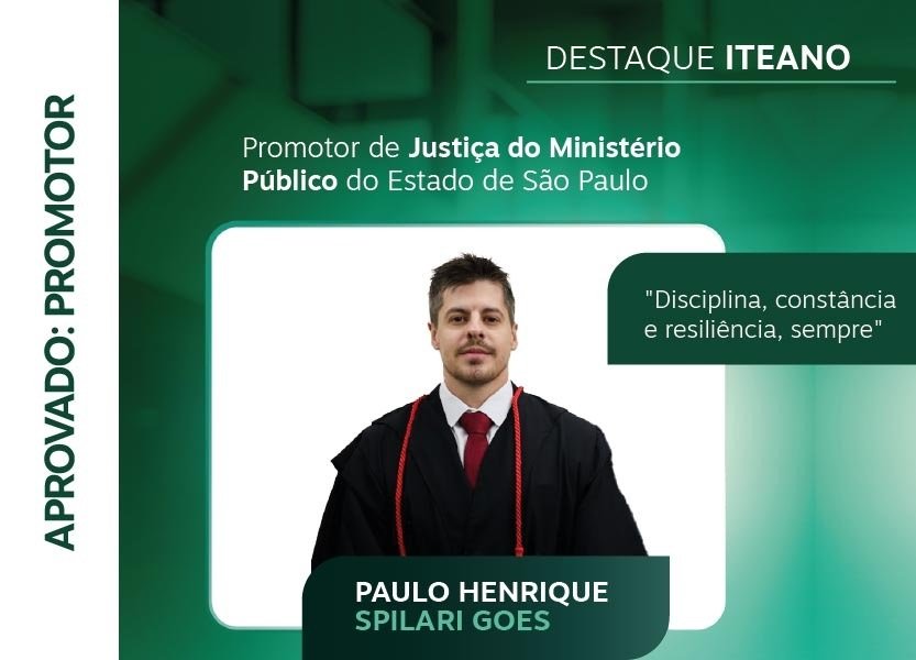 Minist�rio P�blico de S�o Paulo tem mais um iteano na Promotoria de Justi�a