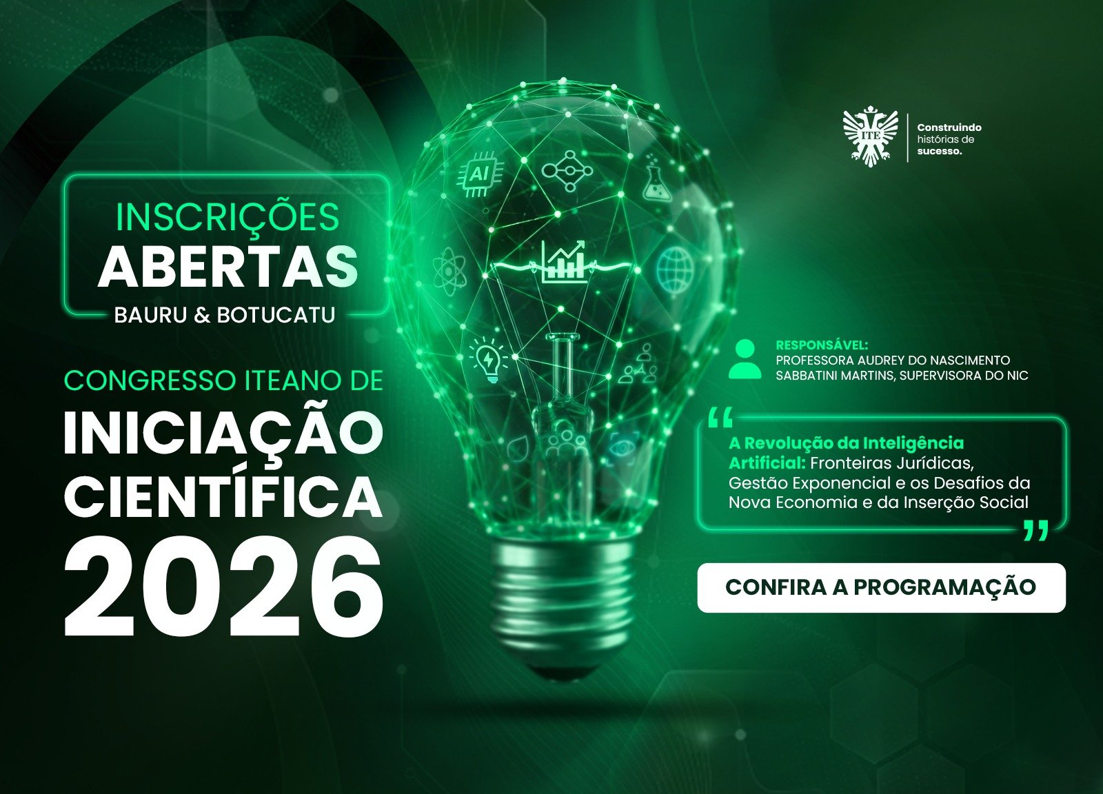 Abertas as inscri��es para o Congresso Iteano de Inicia��o Cient�fica