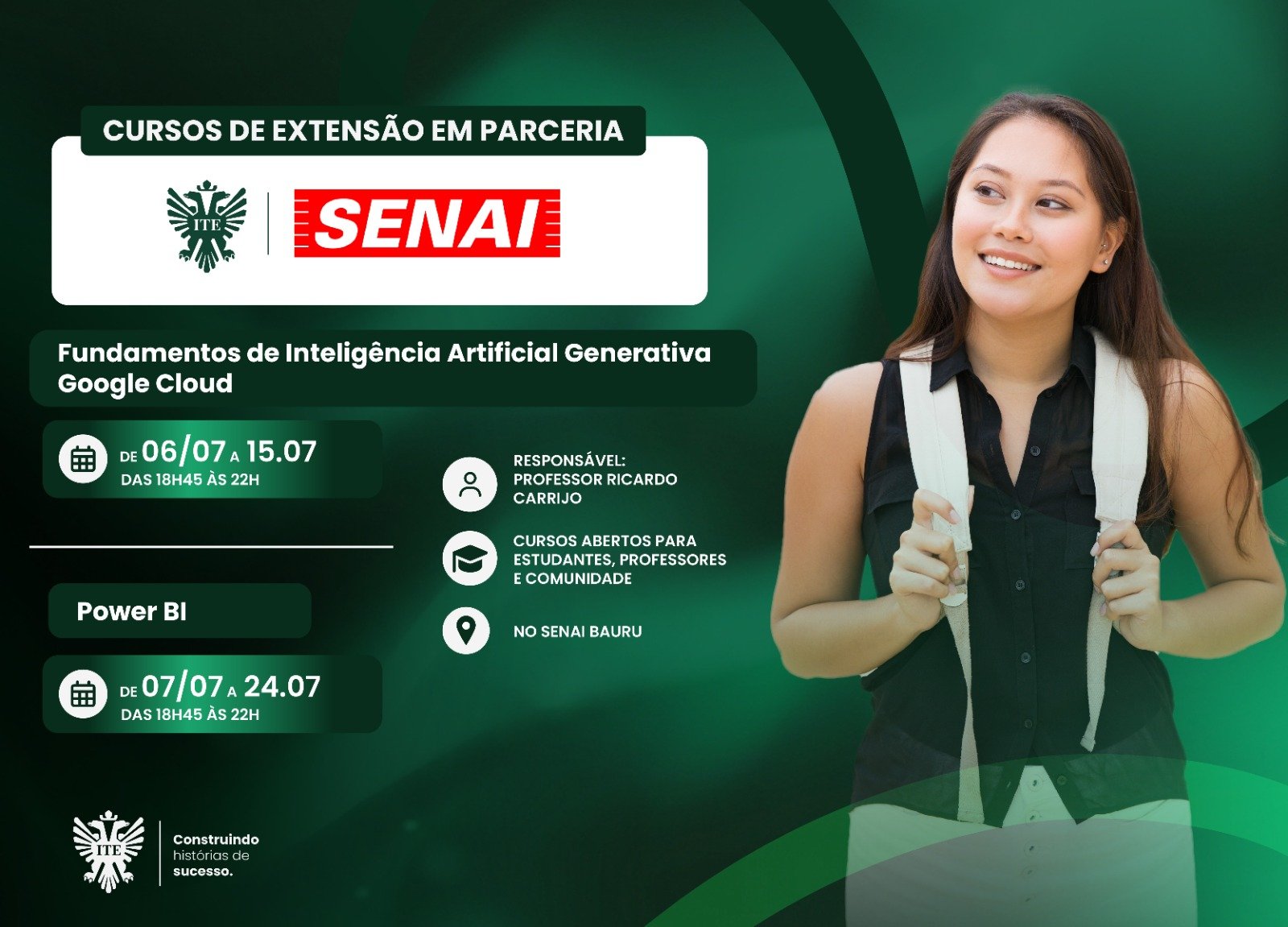 Parceria ITE/Senai oferece dois cursos de extens�o em julho