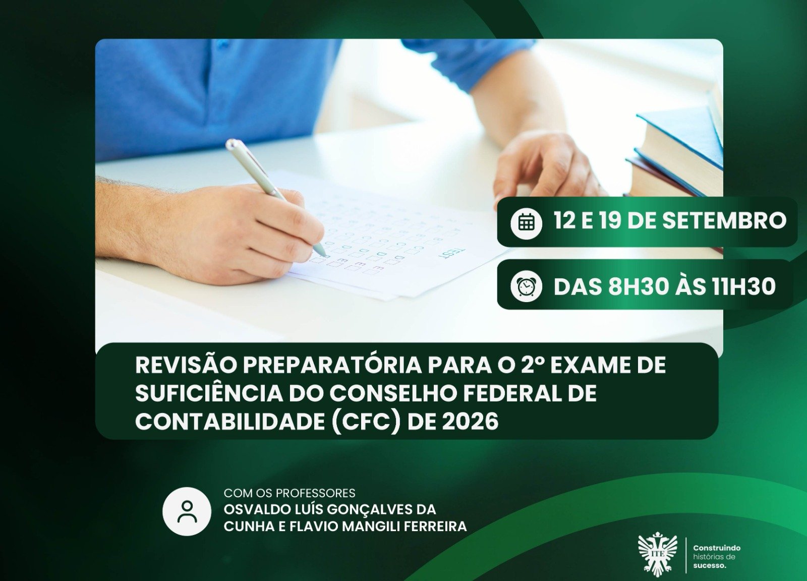 Inscri��es abertas para a revis�o preparat�ria para o 2� Exame CFC 2026