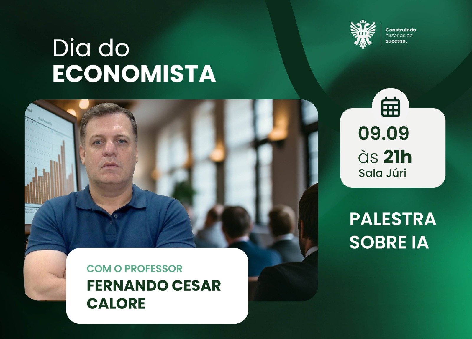 Palestra foca IA na gest�o de pessoas e celebra Dia do Economista