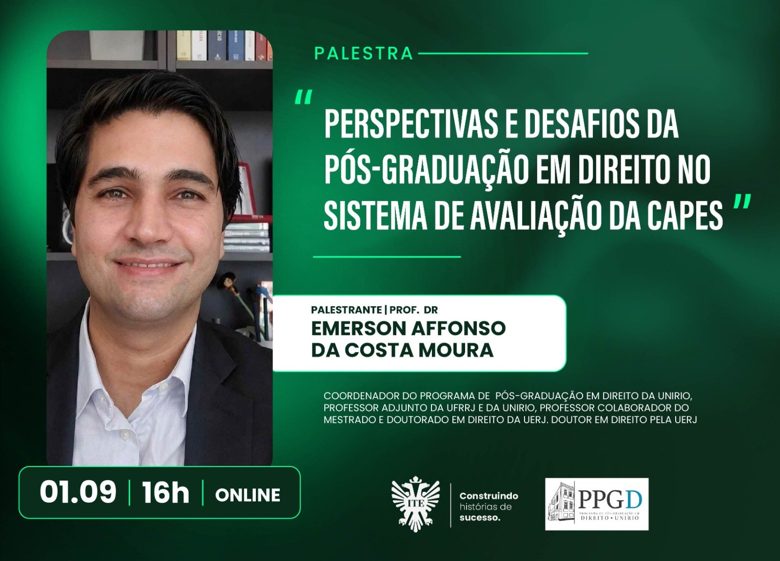 Palestra aborda as perspectivas e desafios da p�s em Direito