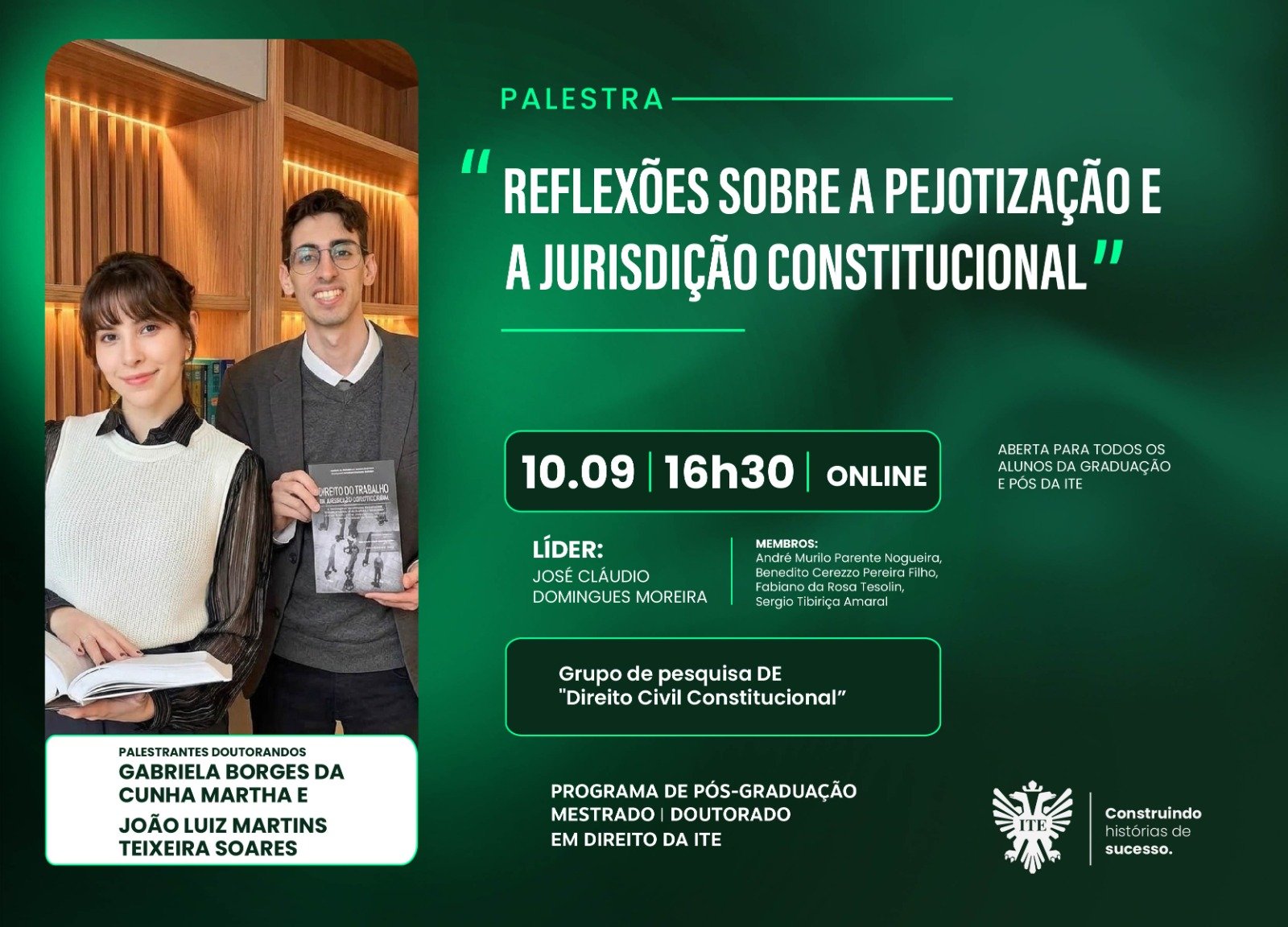 Grupo de pesquisa promove reflex�es sobre  'pejotiza��o e Jurisdi��o Constitucional'